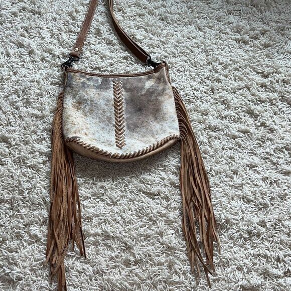 Myra Bag Handbags - Awesome Myra S-2977 Edgy Hair-On Bag